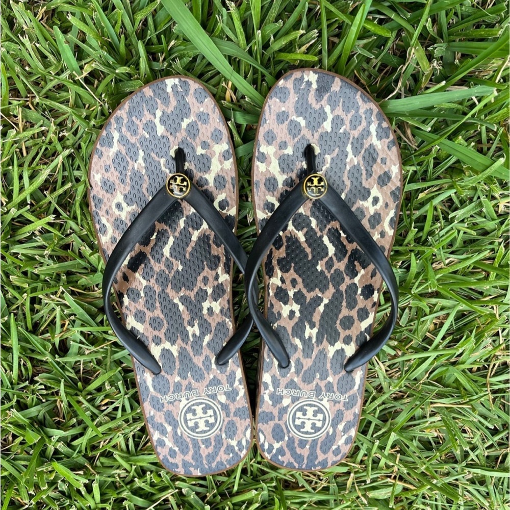Tory Burch Leopard Wildlife Thandie wedge